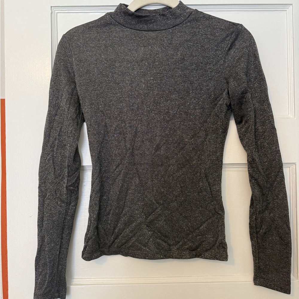 Reformation Shimmering Silver Top